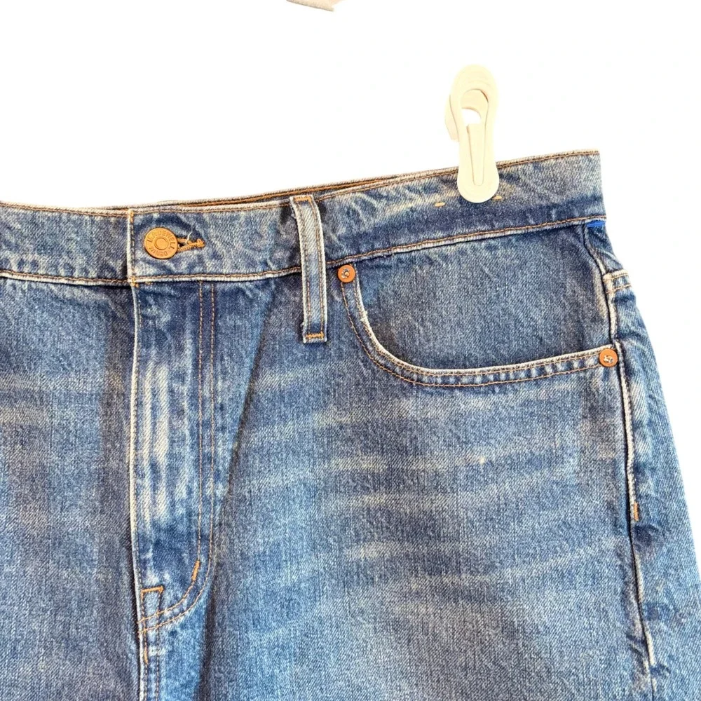 Madewell Relaxed Mid-Length Denim Shorts Blue High Rise Size 31